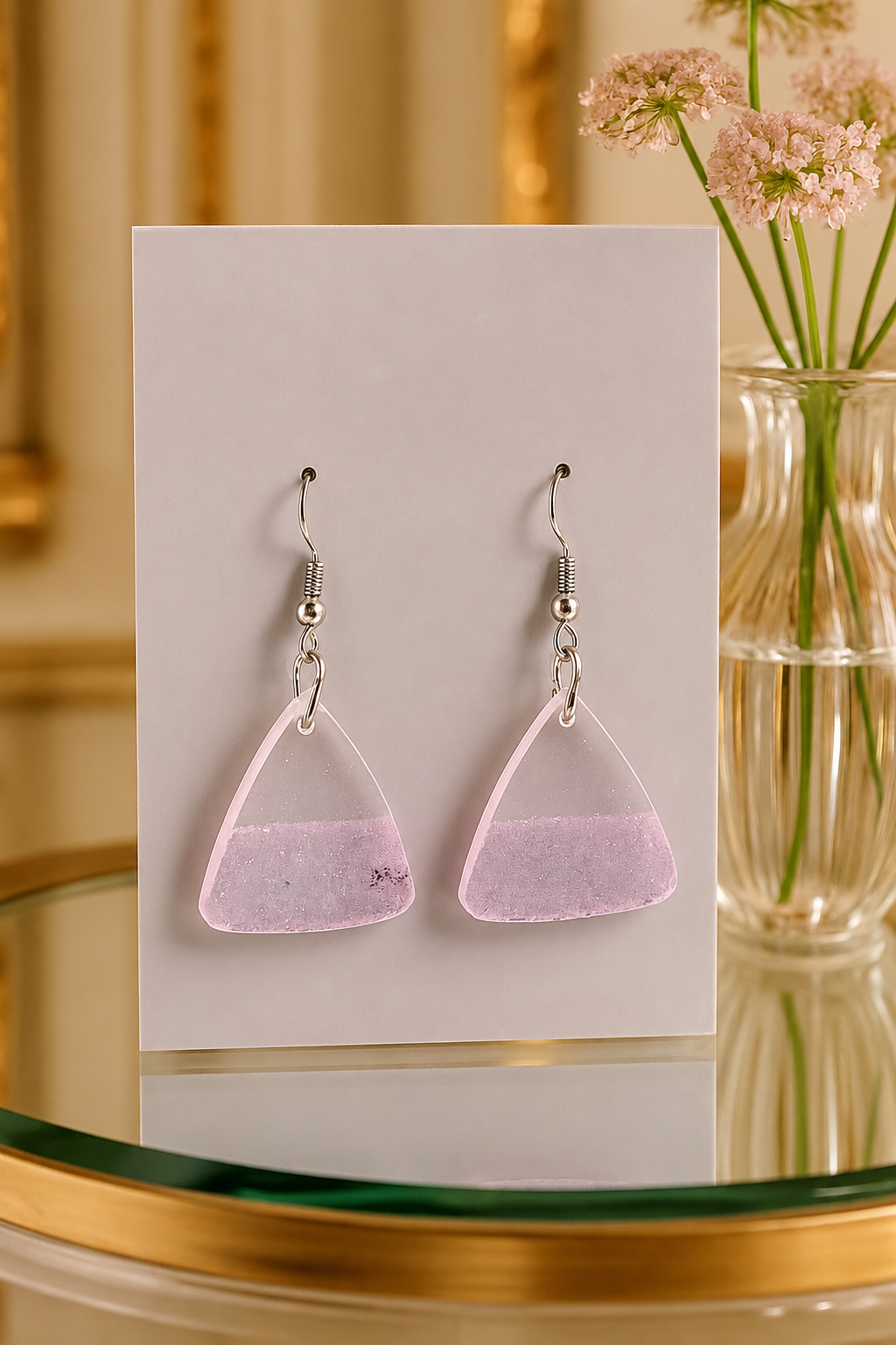 Lavender mist earrings