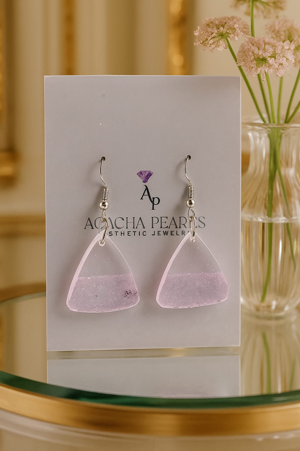 Lavender mist earrings